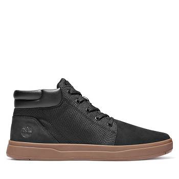 Timberland Férfi Davis Square Mixed-Media Chukka Bakancs Fekete